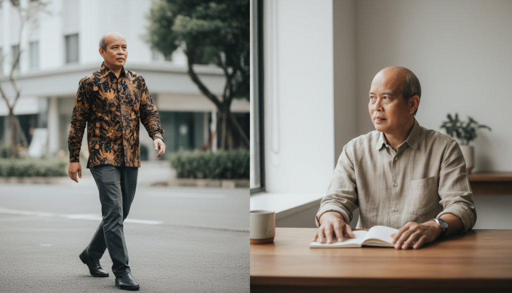 Bekerja tanpa tergesa dengan ritme kerja yang tenang